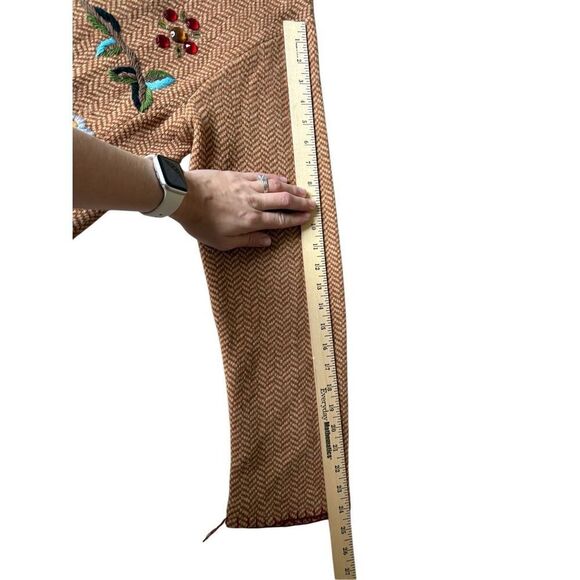 Soft Surroundings Embroidered Jewel Beaded Lambswool Angora Blazer Cardigan Size - Picture 7 of 11